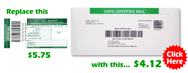 certified mail tracking cost